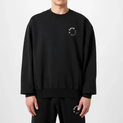 7 Days Active Monday Lettering Relaxed Fit Athletic in Black