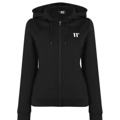 11 Degrees Poly Full Zip Hoodie in Black