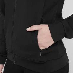 11 Degrees Poly Full Zip Hoodie in Black