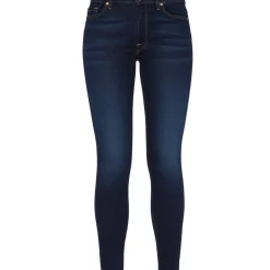 7 For All Mankind Waist Skinny Crop Jeans in Blue