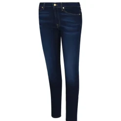7 For All Mankind Waist Skinny Crop Jeans in Blue