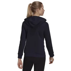 adidas 3 Stripe Zip Track Hoodie Ladies in Blue
