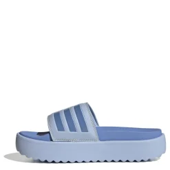 adidas Adilette Platform Sliders in Blue