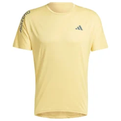 adidas Adizero Regular Fit Crew Neck T-Shirt in Yellow