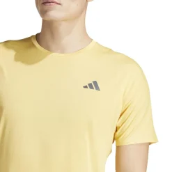 adidas Adizero Regular Fit Crew Neck T-Shirt in Yellow