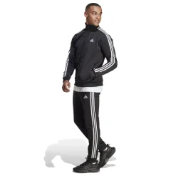 adidas Basic 3 Stripes Tricot Tracksuit in Black