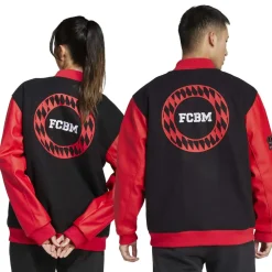 adidas Bayern Munich Vrct Jacket Adults in Black