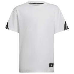 adidas Boys Future Icons 3-Stripes T-Shirt in White