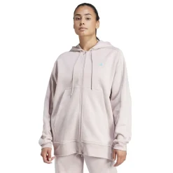 adidas by Stella McCartney Hooded Relaxed Fit Long Sleeve Sweatshirt in Pink