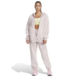 adidas by Stella McCartney Hooded Relaxed Fit Long Sleeve Sweatshirt in Pink
