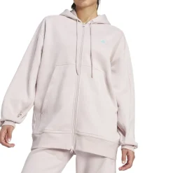 adidas by Stella McCartney Hooded Relaxed Fit Long Sleeve Sweatshirt in Pink