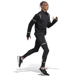 adidas Compression Fit Running Athletic Pants in Black