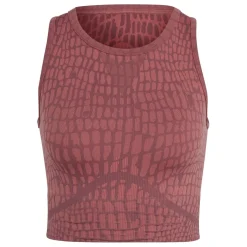 adidas Crew Neck Cropped Bra Top in Red