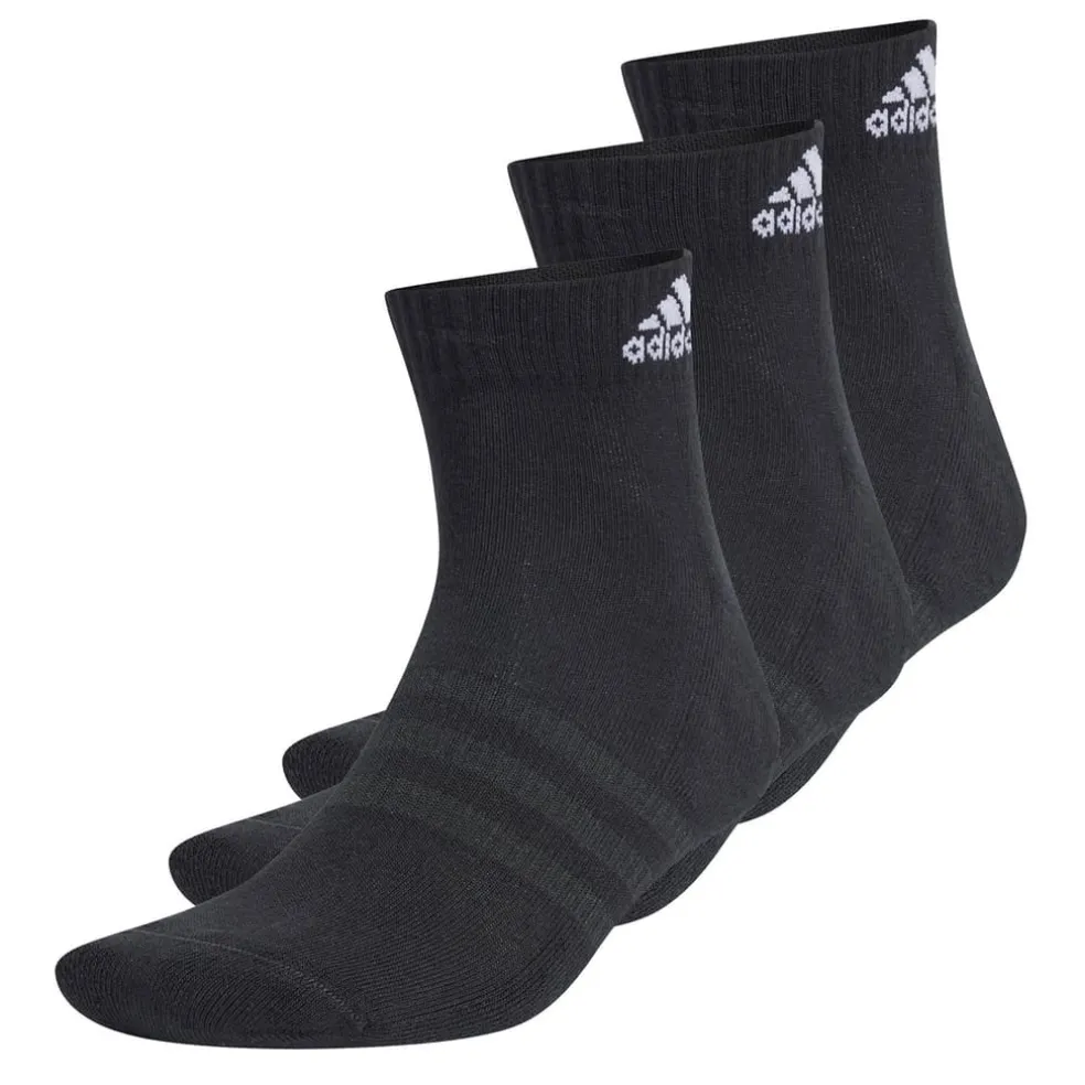 adidas Cushioned Sportswear Ankle Socks 3 Pair Juniors in Black