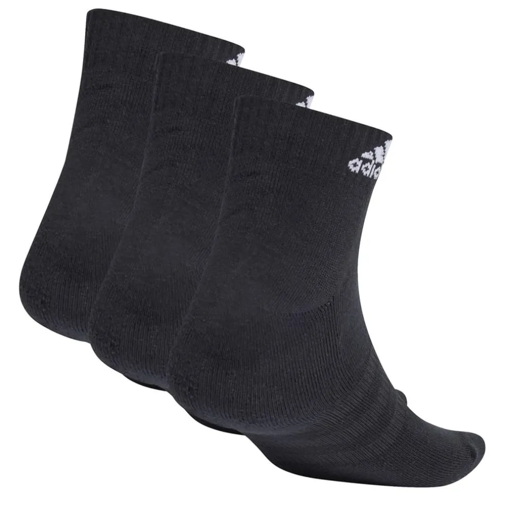 adidas Cushioned Sportswear Ankle Socks 3 Pair Juniors in Black