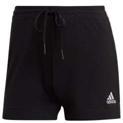 adidas Essential 3 Stripe Shorts in Black