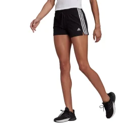 adidas Essential 3 Stripe Shorts in Black