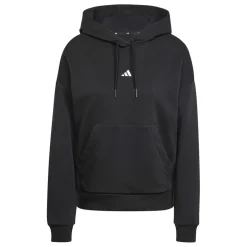adidas Essentials 3 Stripes Fleece Hoodie in Black
