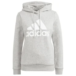 adidas Essentials Big Logo Fleece Hoodie in Grey