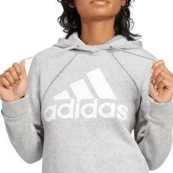 adidas Essentials Big Logo Fleece Hoodie in Grey