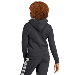 adidas Essentials Big Logo Fleece Hoodie in Black
