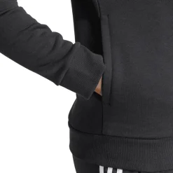 adidas Essentials Big Logo Fleece Hoodie in Black