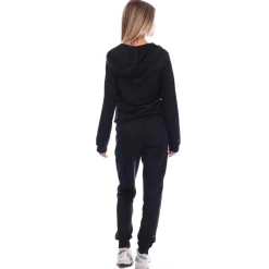 adidas Essentials Logo French Terry Tracksuit in Black-White