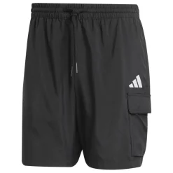 adidas Essentials Small Logo Cargo Chelsea Shorts in Black