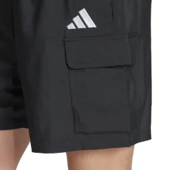 adidas Essentials Small Logo Cargo Chelsea Shorts in Black