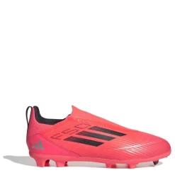 adidas F50 League Laceless Childrens Firm Ground Football Boots in Pink