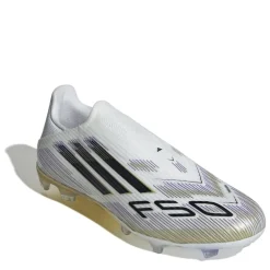 adidas F50 League Laceless Adults Firm Ground Football Boots in White
