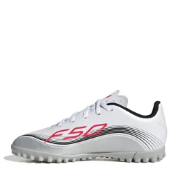 adidas F50 Messi Club Childrens Astro Turf Football Boots in White