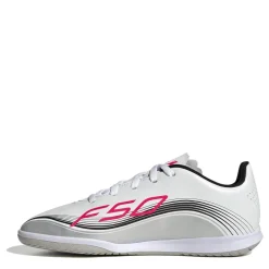 adidas F50 Messi Club Childrens Indoor Football Boots in White