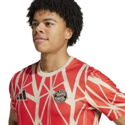 adidas Fc Bayern Munich Pre Match Shirt 2024 2025 Adults in Red