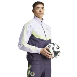 adidas Fc Bayern Woven Tracksuit Top 2023 2024 Adults in Grey