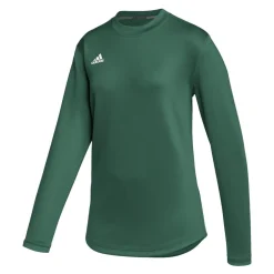 adidas Fleece Regular Fit Long Sleeve Top in Green