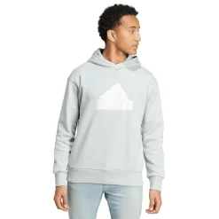 adidas Future Icons Badge of Sport Hoodie in Silver