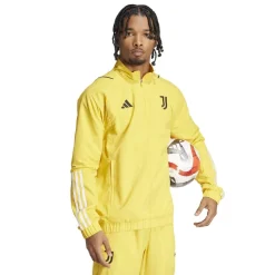 adidas High Neck Regular Fit Athletic Top in Gold