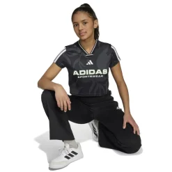 adidas House Of Tiro Colors Of Football Crop T-Shirt Juniors in Black