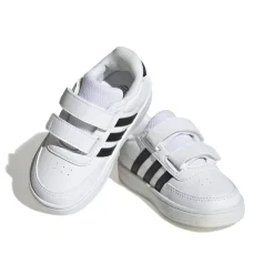 adidas Infants Breaknet 2.0 Court Shoes in White Black