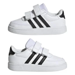 adidas Infants Breaknet 2.0 Court Shoes in White Black