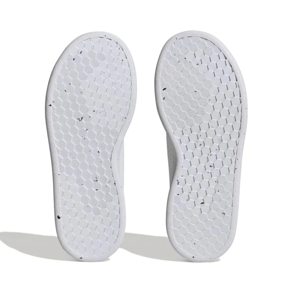 adidas Junior Advantage Trainers in White red