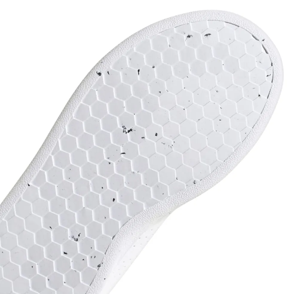 adidas Junior Advantage Trainers in White red