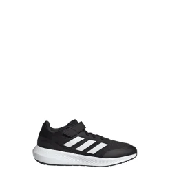 adidas Junior Run Falcon 3.0 Elastic Top Strap Trainers in Black