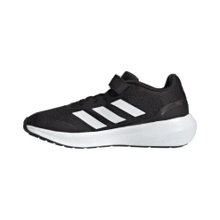 adidas Junior Run Falcon 3.0 Elastic Top Strap Trainers in Black