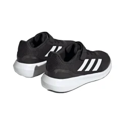 adidas Junior Run Falcon 3.0 Elastic Top Strap Trainers in Black