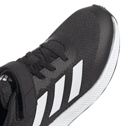 adidas Junior Run Falcon 3.0 Elastic Top Strap Trainers in Black
