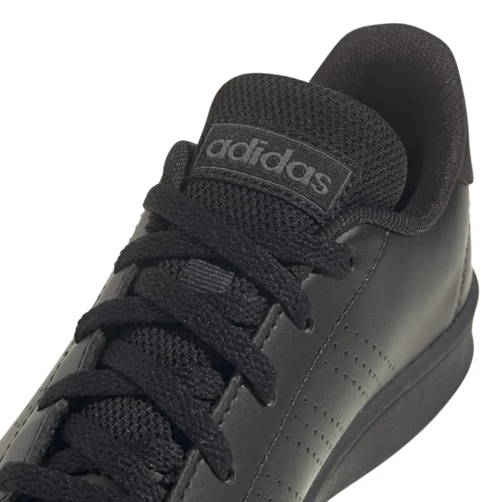 adidas Juniors Advantage Trainers in Black Grey