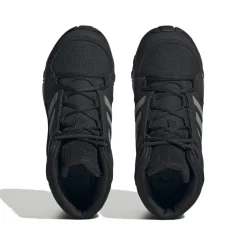 adidas Kids Terrex Hyperhiker Mid Hiking Shoes in Black Grey