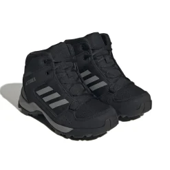 adidas Kids Terrex Hyperhiker Mid Hiking Shoes in Black Grey